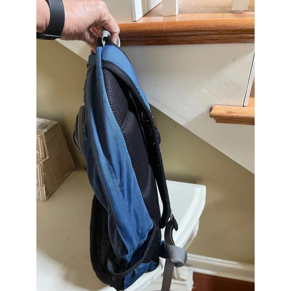 LL Bean Laptop Pack Backpack Blue Black High School College Travel Hiking Bag